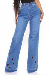 My Heart Is Yours Flare Jeans - Medium Blue Wash Ins Street